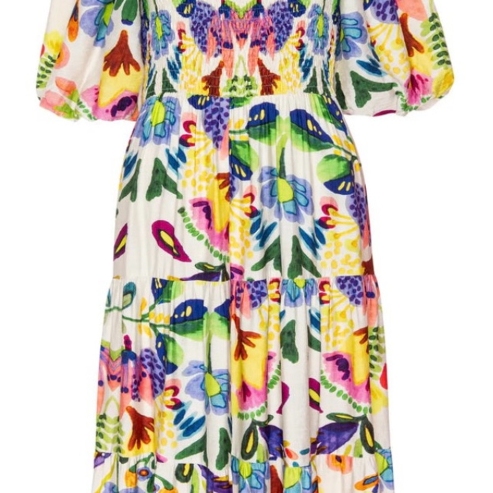 Vibrant Floral Midi Dress